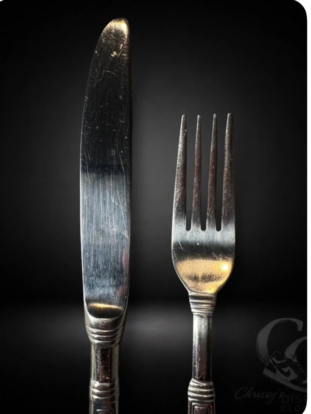 Pfaltzgraff Kenilworth Stainless Dinner Fork Knife 2 Pc Replacement Flatware